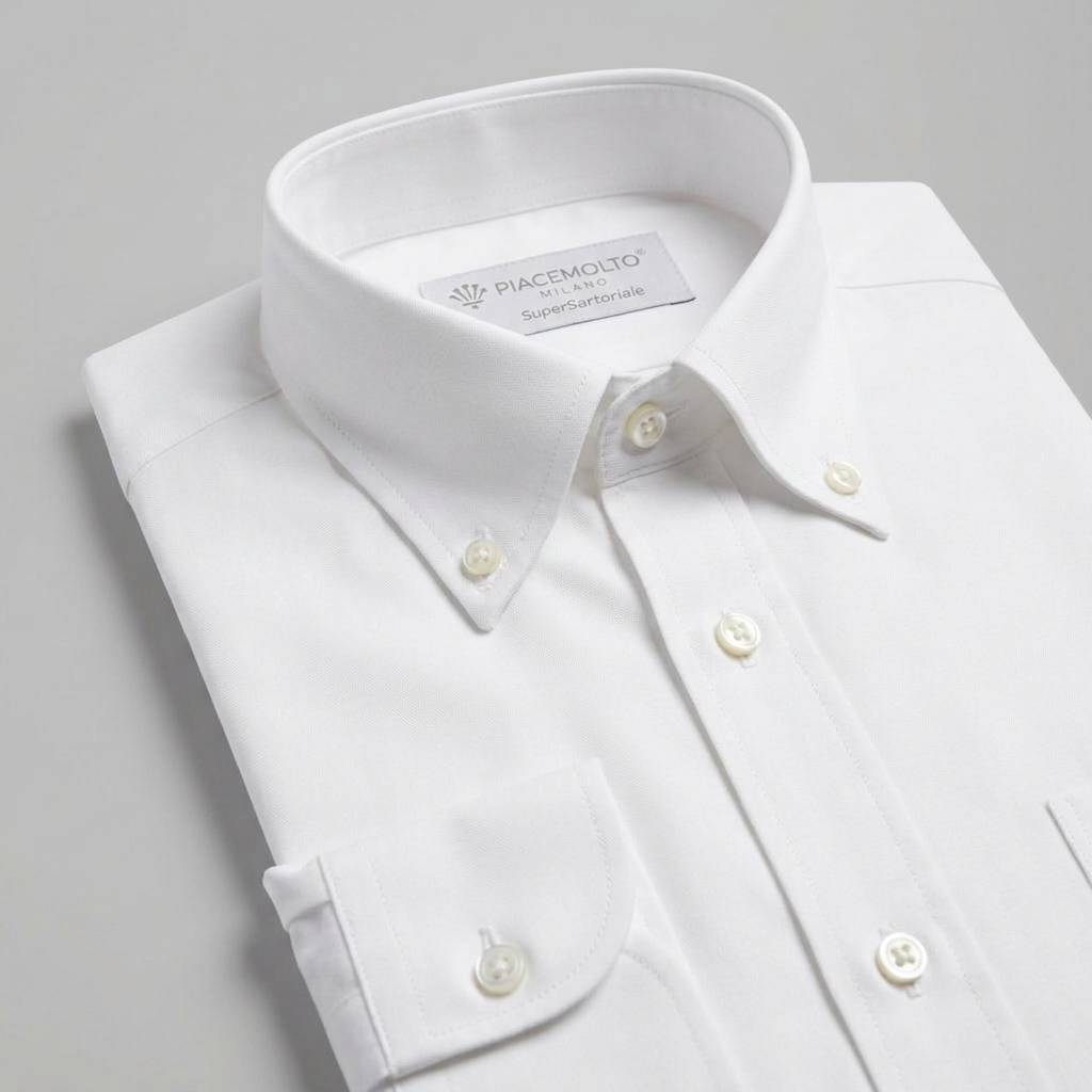 Tessuto Oxford doppio ritorto Bianco