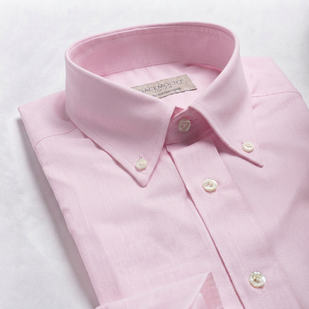 Camicia Oxford Rosa Luxury in Cotone Doppio Ritorto